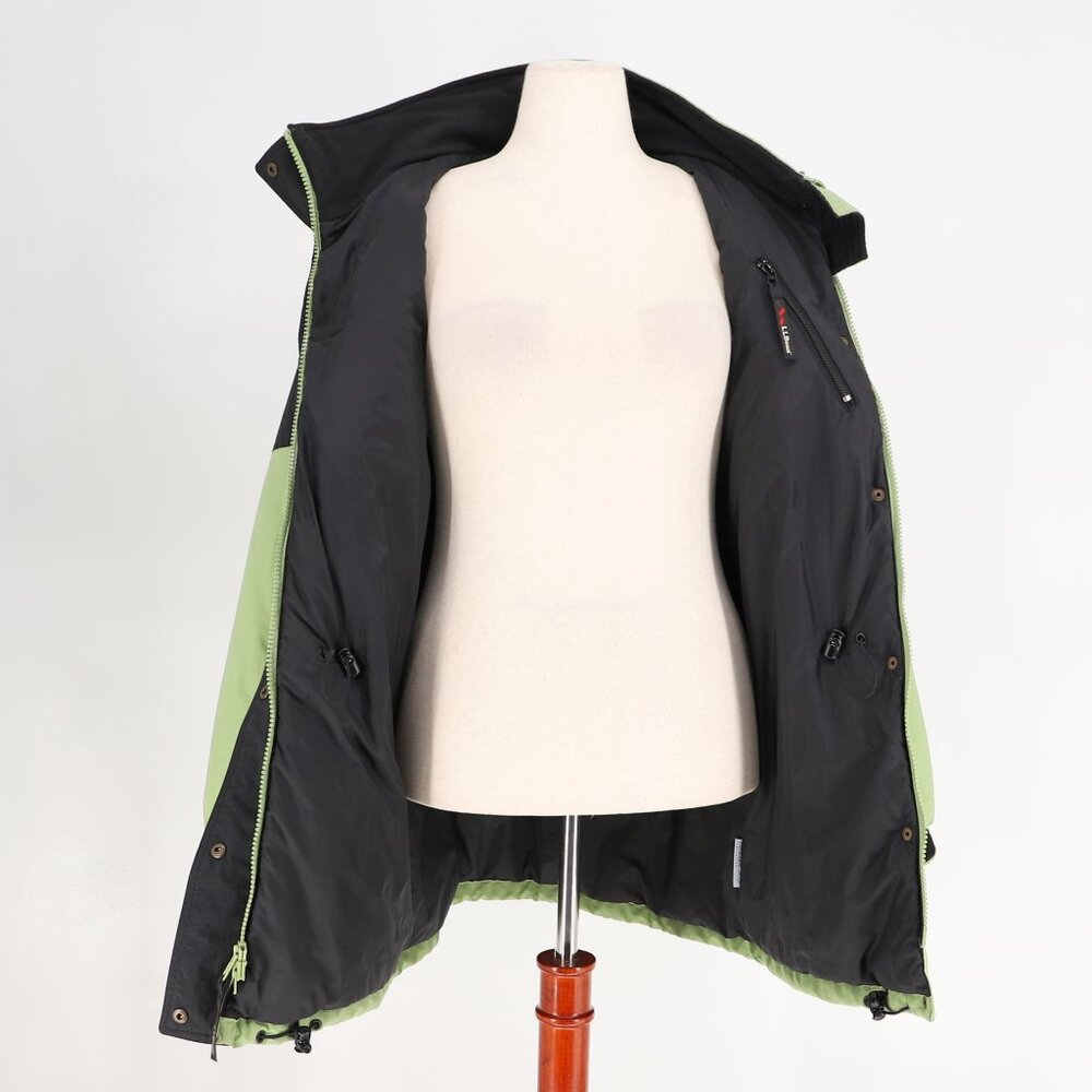 L.L.BEAN OUTDOORS Women's Parka Insulated Hooded Long Jacket Green Black Size L - Picture 8 of 11